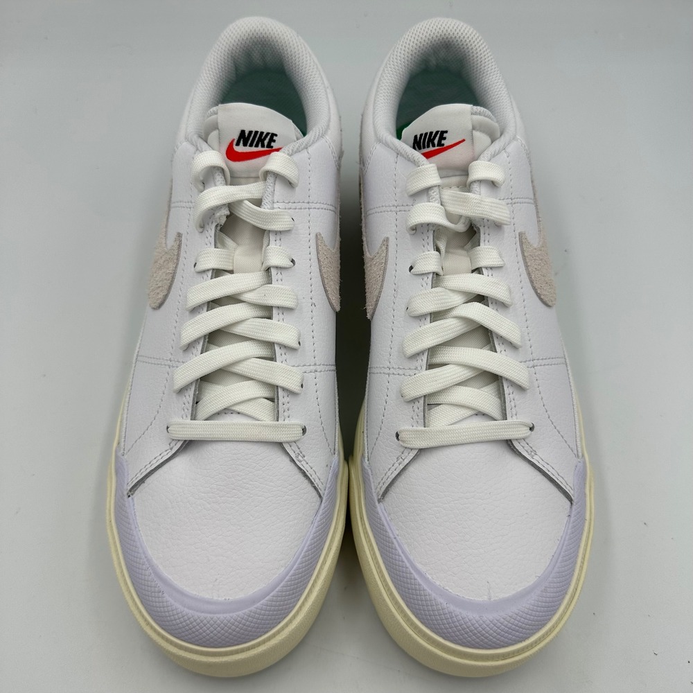 Nike Court Legacy Lift Platform White Green Suede Swoosh Women 9.5 Streetwear - Picture 11 of 11